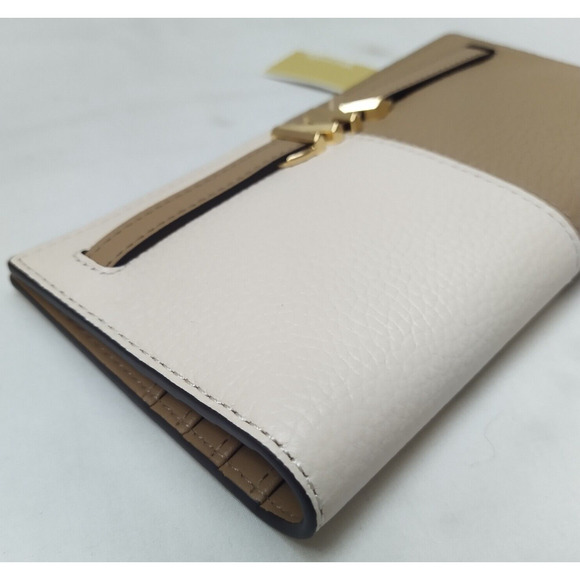 Michael Kors Reed Camel Multicolor Leather Credit Card Bifold Wallet - NWT $298 - Picture 10 of 16